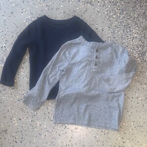Old Navy - Kids Long Sleeve Navy and Grayish blue Shirts